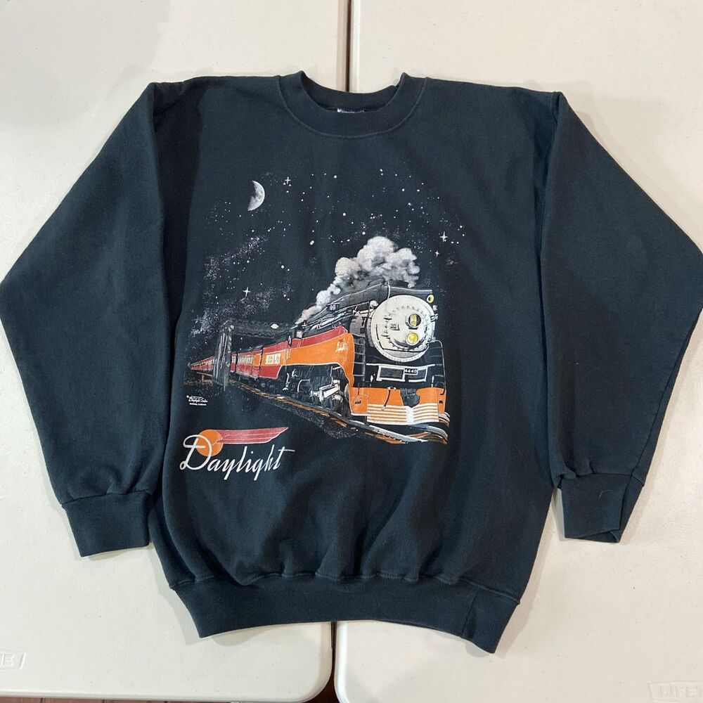 Vintage Southern Pacific Daylight trains Authentic Railroad Sweater Medium